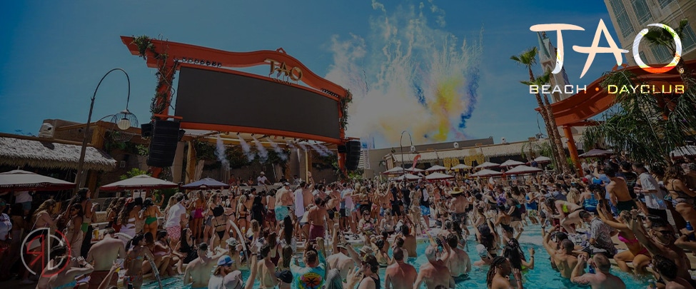 tao beach dayclub las vegas venue banner
