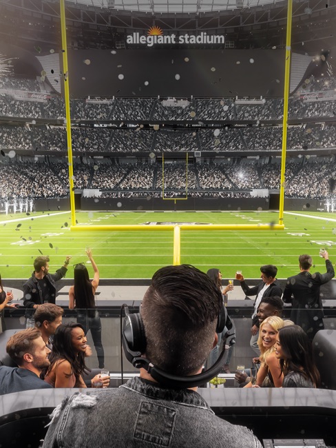 Wynn Field Club Allegiant Stadium view