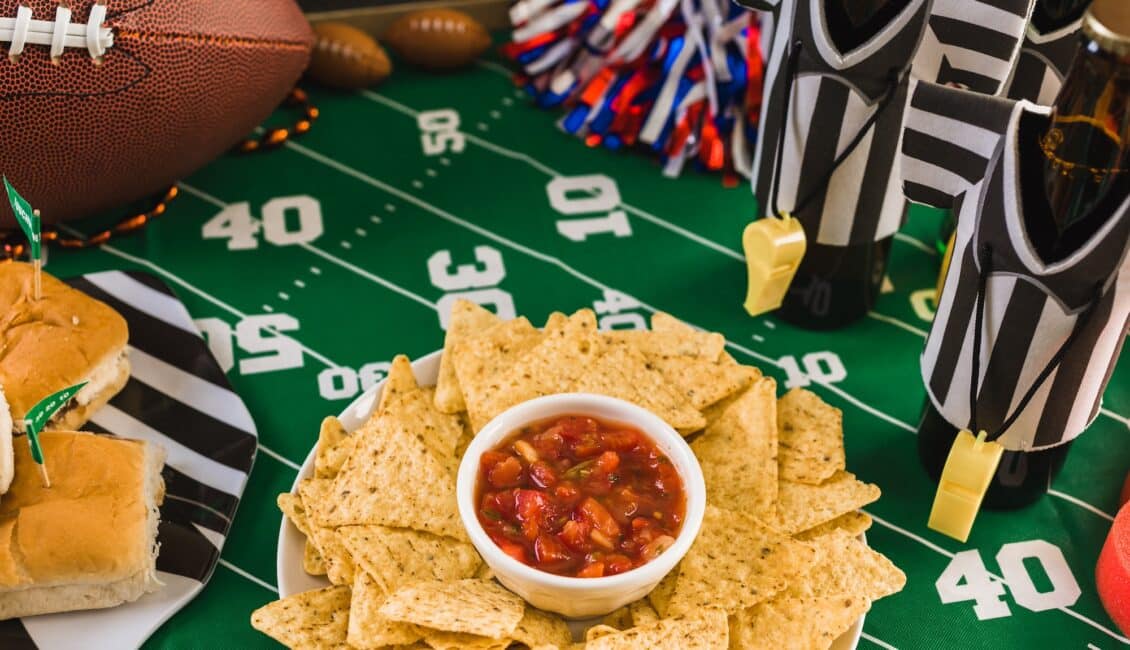 big game day weekend watch party food spread