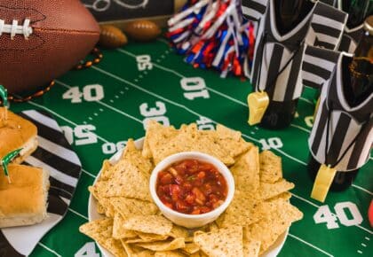big game day weekend watch party food spread