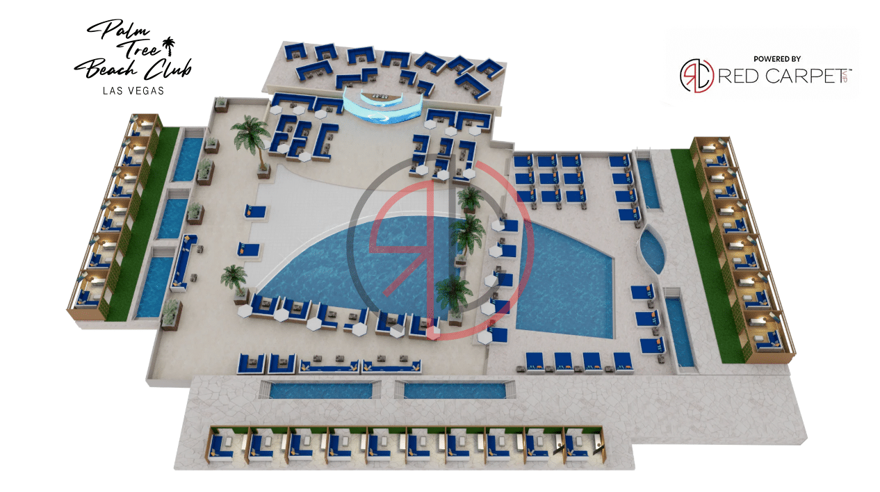 Las Vegas Palm Tree Beach Club Venue Map