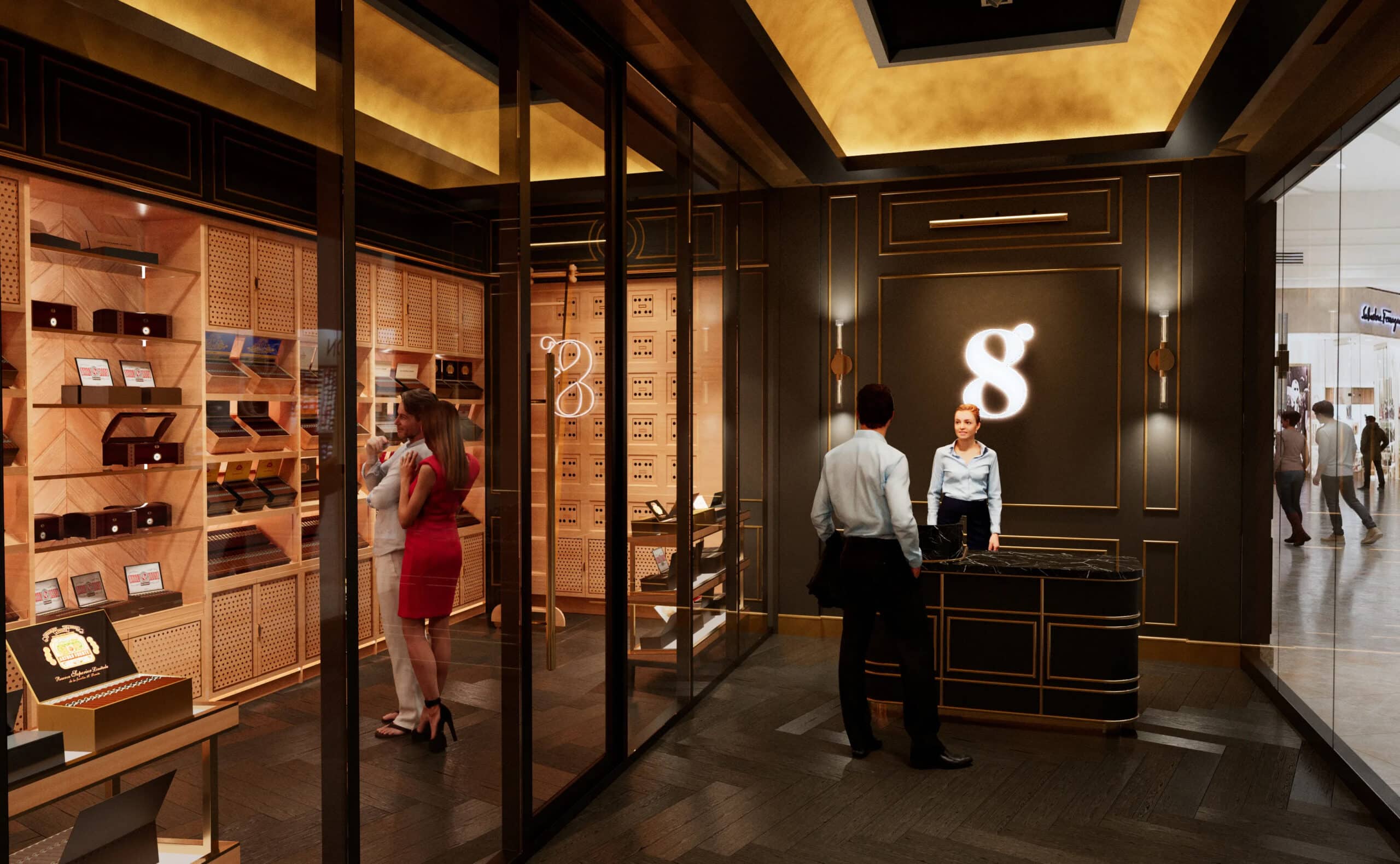 eight cigar lounge front desk