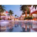 Encore Beach Club Pool at Night in Las Vegas