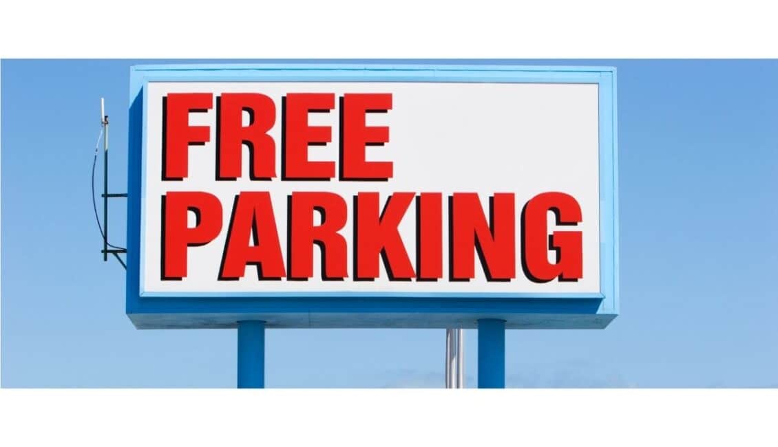Free Parking in Las Vegas Sign