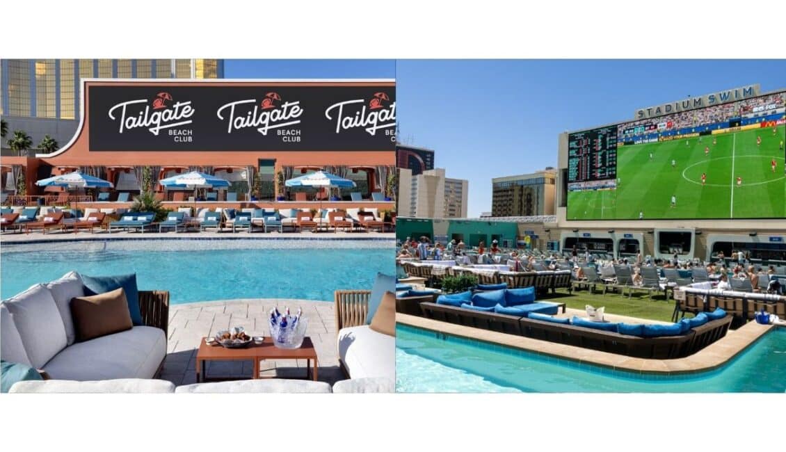 Tailgate Beach Club versus Circa Stadium Swim in Las Vegas