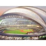The A's Stadium rendering baseball field