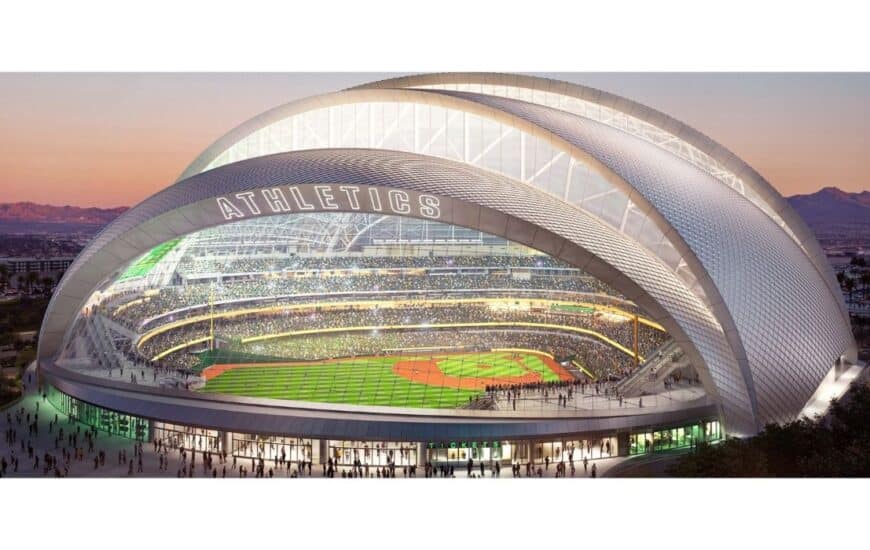 The A's Stadium rendering baseball field